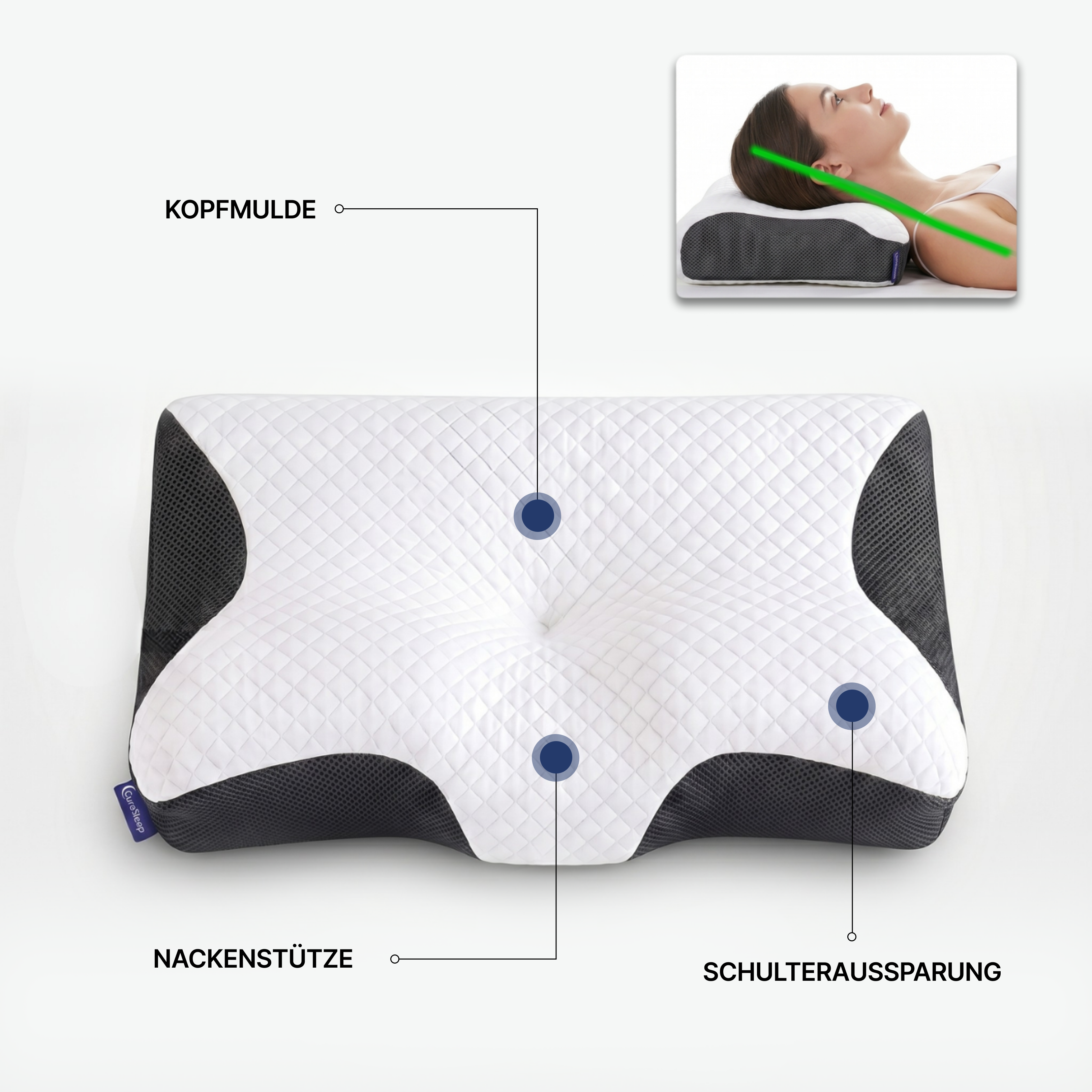 Airflow Pro™ | Schlafapnoe-Atemlagekissen