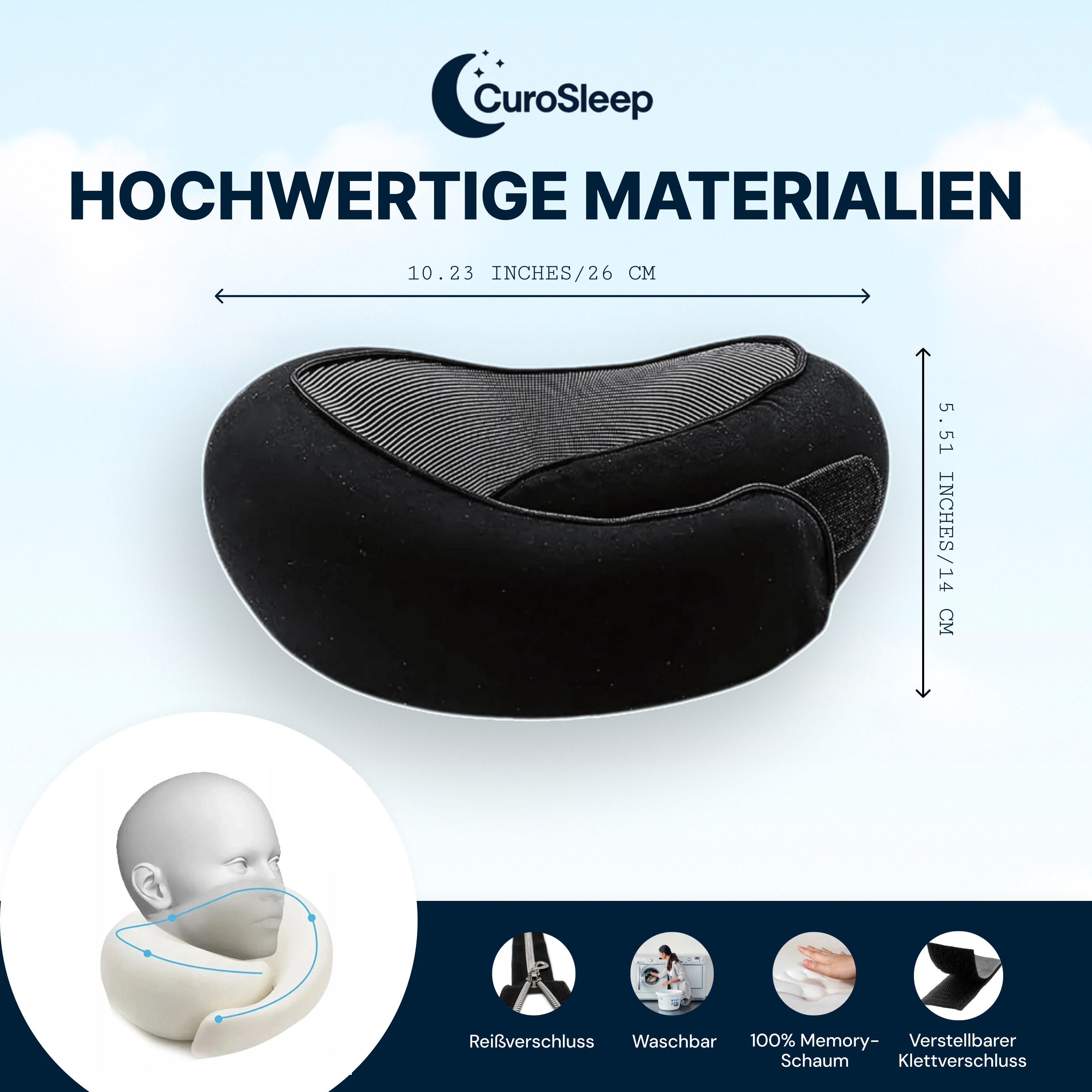 CuroSleep - Reise & Flug Nackenkissen