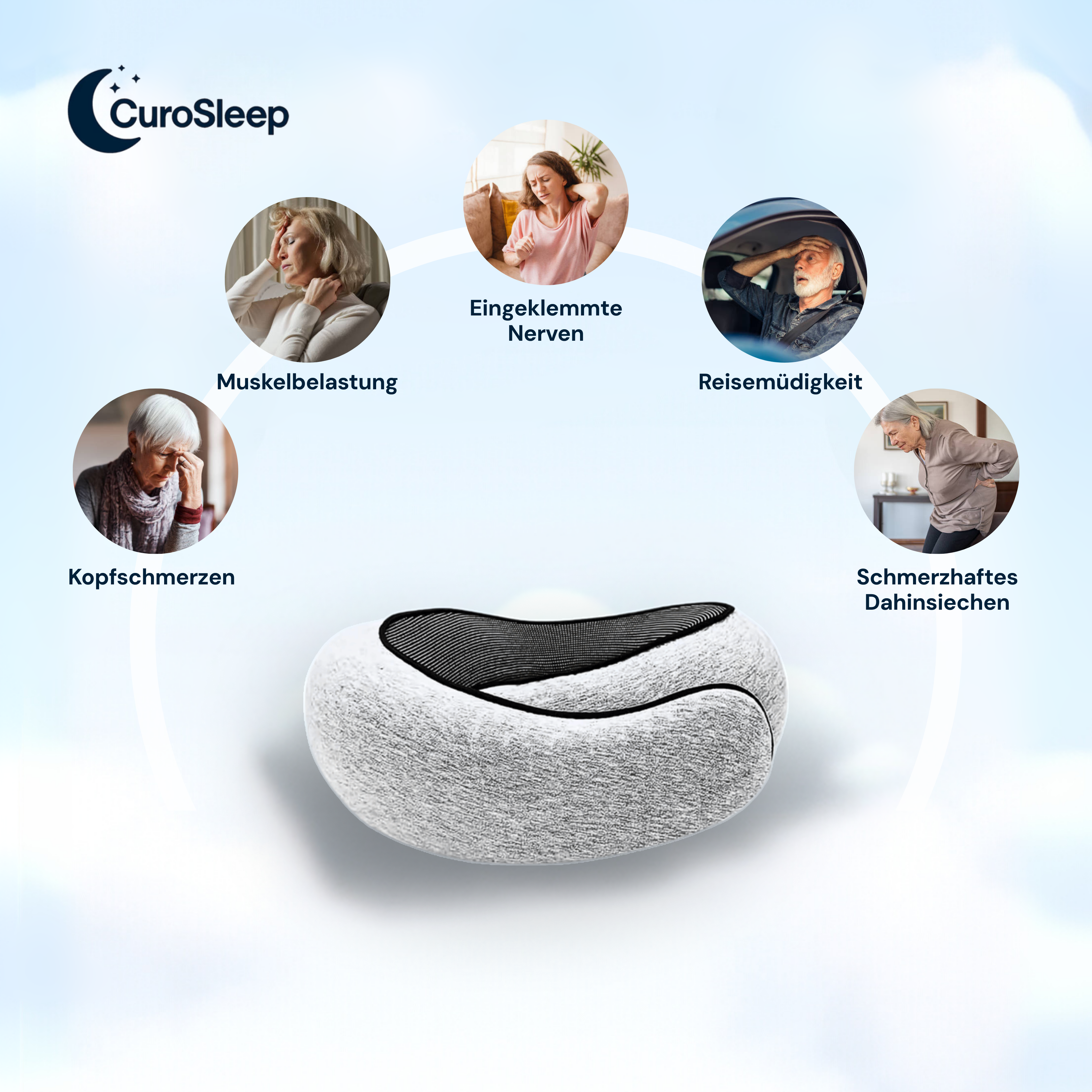 CuroSleep - Reise & Flug Nackenkissen