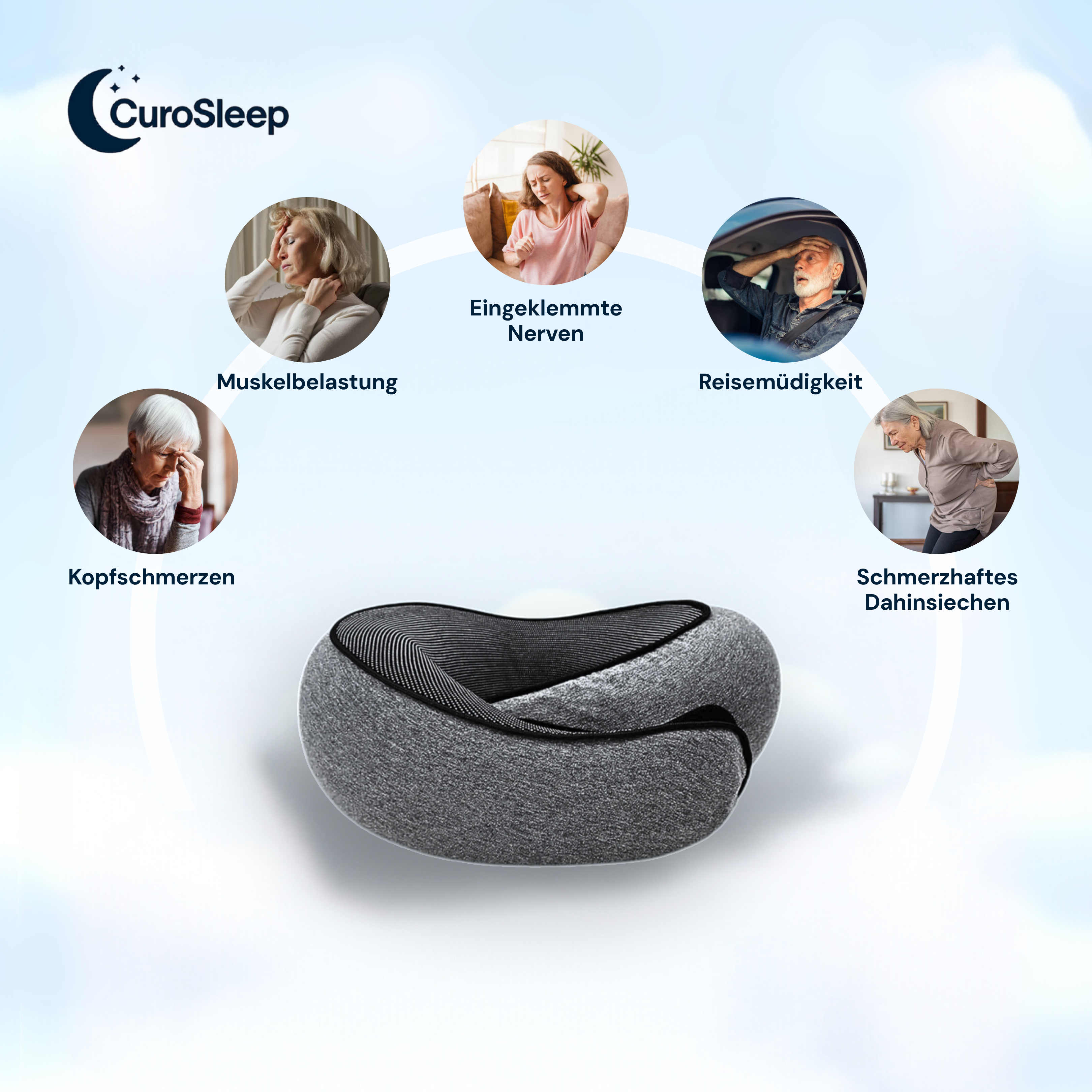 CuroSleep - Reise & Flug Nackenkissen