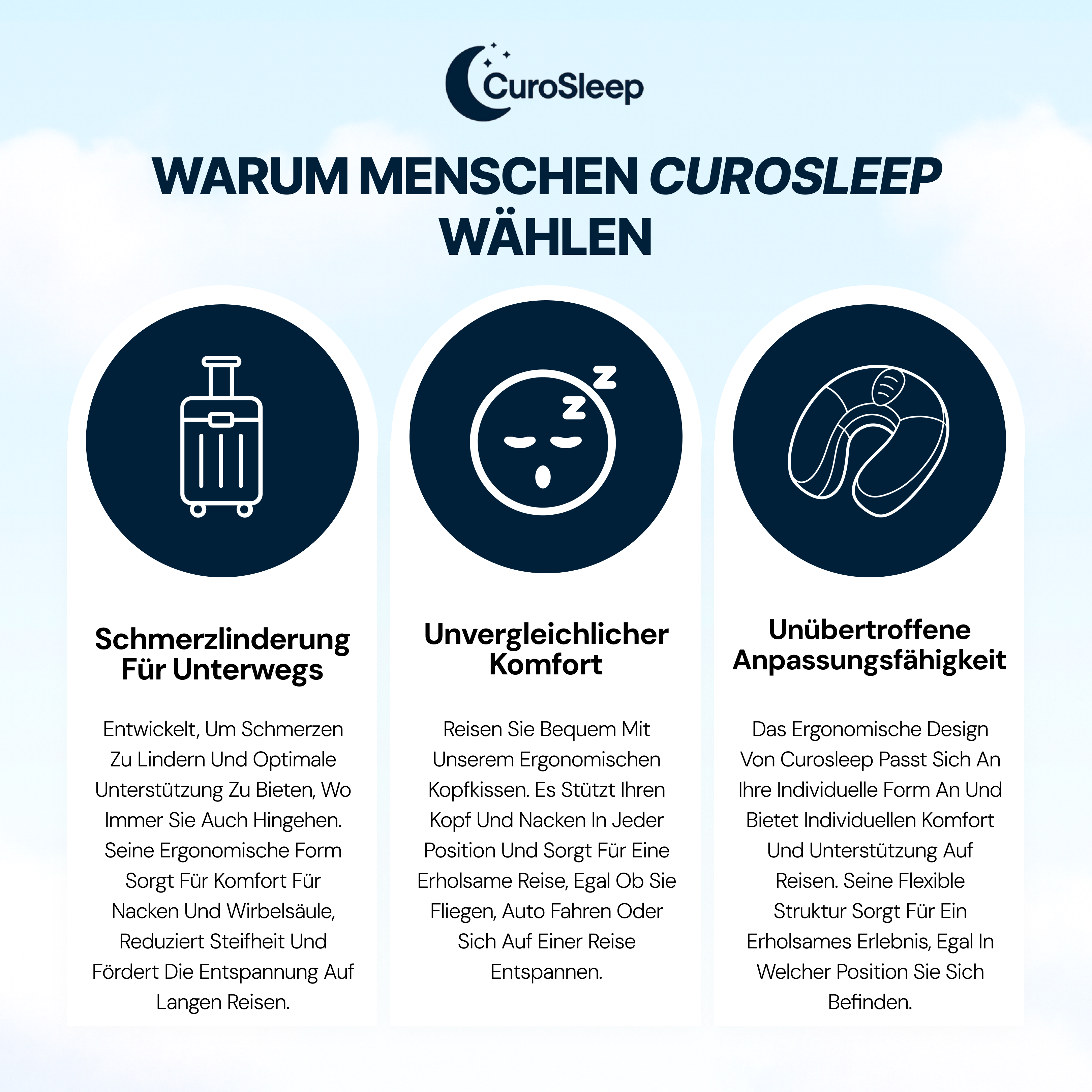CuroSleep - Reise & Flug Nackenkissen