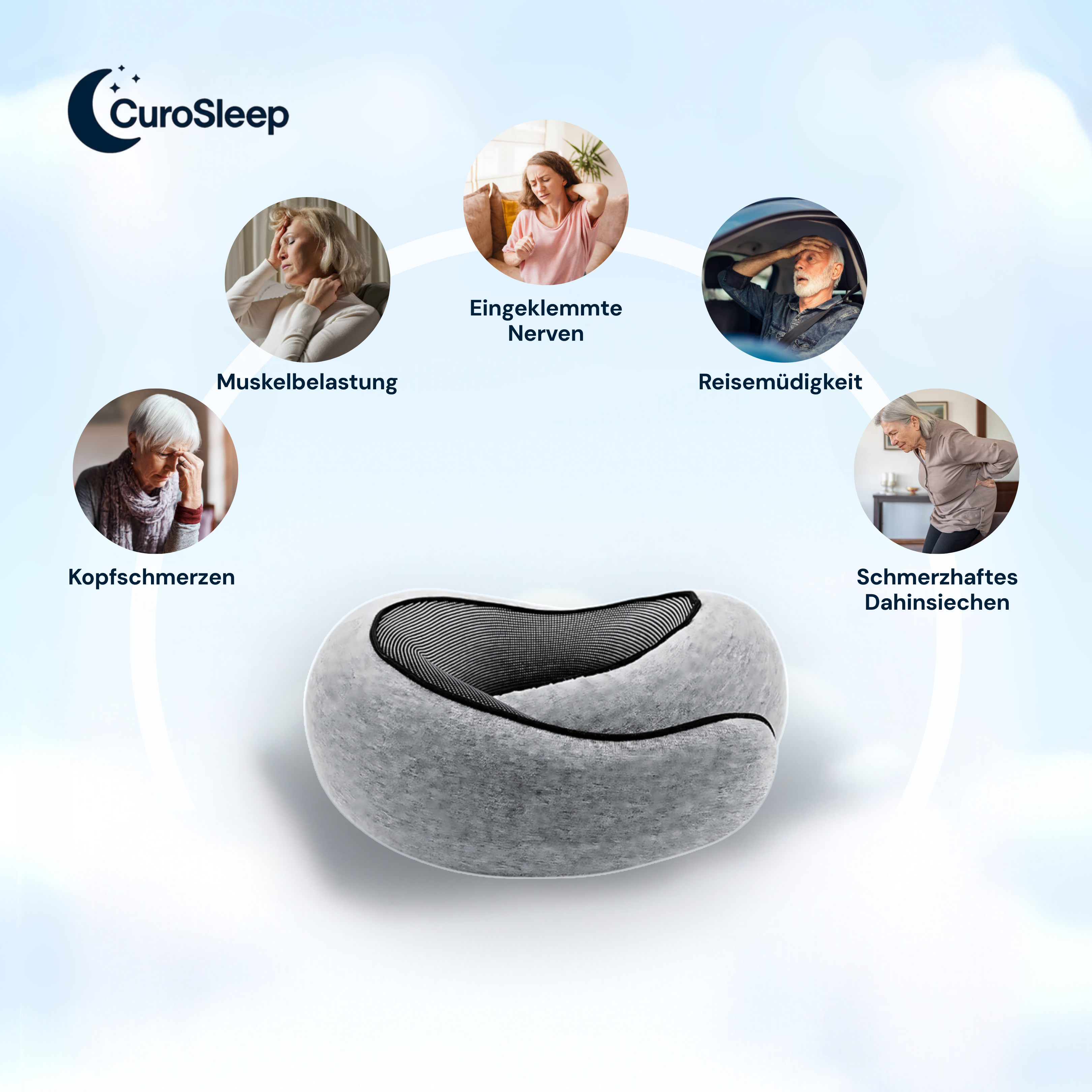 CuroSleep - Reise & Flug Nackenkissen